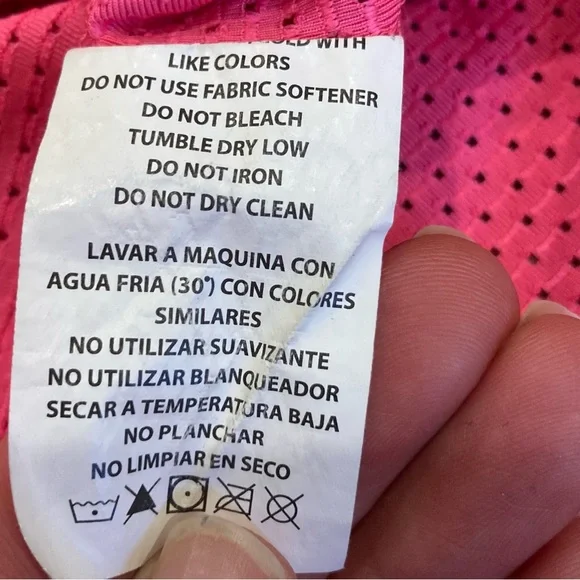 BEBE Sport Hot Pink Mesh Jersey Short Sleeve Hip Hop Street Size 3X Loose Baggy - Picture 8 of 12